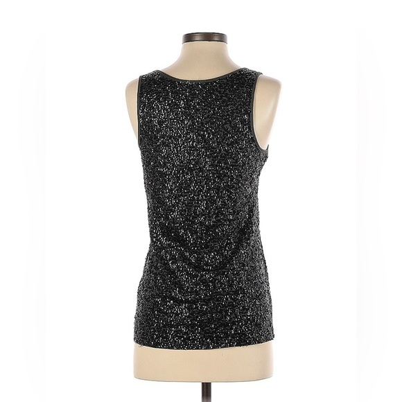 J Crew Charcoal Gray Sequins Scoop Neck Tank Top. Size X-Small - Picture 2 of 6